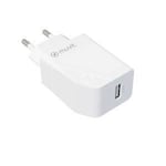 Chargeur Secteur 1 USB 2.4A (12W) - MUVIT - FOR CHANGE - Blanc - Smartphones et tablettes