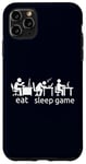 Coque pour iPhone 11 Pro Max Eat Sleep Game All Gamer Life At The Table Humour Gaming