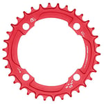 E13 CR.M-104.38.R Plateau de vélo Mixte Adulte, Rouge, 104 mm