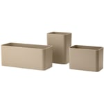 String Organizers Set Med 3 Förvaringslådor, Beige