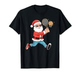 Funny Tennis Santa playing whit cookie ball Christmas T-Shirt