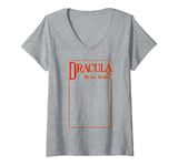 Womens Dracula Bram Stoker Vintage Book Cover V-Neck T-Shirt