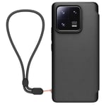 Case for Xiaomi 13 Pro Card-holder Wrist Strap Included Made For Xiaomi Black