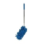 Homéa, Plumeau Chenille Microfibre Manche Téléscopique 28-75 cm Bleu Paon