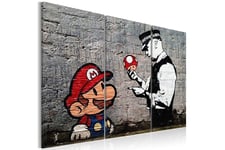 Taulu Super Mario Mushroom Cop By Banksy 120x80 - Artgeist sp. z o. o.