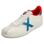 Munich Barru Mens White Blue Red Casual Trainers - 8 UK