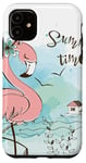 iPhone 11 Pink Flamingo Summer Vibes Beach Summer Vacation Sea Tower Case