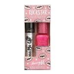 Barry M Rockstar Gloss Me Up Holographic Lip & Glitter Nail Paint Gift Set Vegan