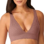 Sloggi BH ZERO Feel Lace 2.0 Bra Top Lysbrun  Large Dame