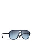 CHANEL CH5436Q Unisex Pilot Sunglasses, Blue/Blue Gradient
