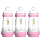 MAM Anti-Colic Bottle 260ml x 3Pack - Pink