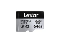 Lexar Professional 64GB SILVER PLUS microSDXC UHS-I Card