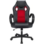 AKALNNY Deux Chaises Gaming de Bureau Comfortable, Fauteuil Gamer Racing Ergonomique Pivotante Hauteur réglable Noir et Rouge