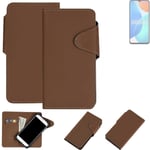 Protective cover for Honor X6 flip case faux leather brown mobile phone case wal