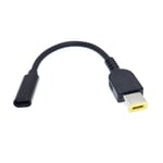 Câble adaptateur d'alimentation pour ordinateur portable,USB type-c femelle à pointe carrée mâle,convertisseur de prise pour Lenovo ThinkSub - Type Cable