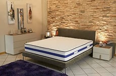 King of Dreams Matelas 70x190 - Mousse Rembourrage 100% polesther + Protège Matelas Offert - Hauteur 29 cm - Soutien Très Ferme - Face Hiver avec Laine - Face été avec Lin - (70_x_190_cm)