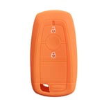 FANLLOOD Housse de Protection en Silicone pour Ford EcoSport 2018 - Porte-clés en Peau de Porte-clés sans clé pour Porte-clés pour Alarme Porte-clés, Orange