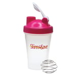 Smart Protein Shaker Bottle Mixer Cup 400ml Shake Sports Drink Blender Pink