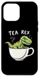 Coque pour iPhone 12 Pro Max Jeu de mots dinosaure Tea Rex T-Rex Tea Lover