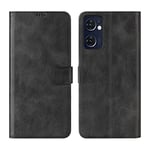 Cresee Coque Oppo Find X5 Lite 5G, Étui en Cuir PU Housse de Protection Antichoc [3 Portes Carte] [Fermeture Magnétique] [Béquille Support] pour Find X5 Lite, Noir