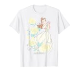 Disney Beauty & The Beast Belle Watercolor Rose T-Shirt T-Shirt