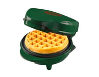 Bestron Mini Gaufrier en édition de Noël, appareil à gaufres avec revêtement antiadhésif, Gaufrier idéal pour Noël, les fêtes ou comme cadeau, taille de la gaufre: 10 cm, couleur: Vert Mat