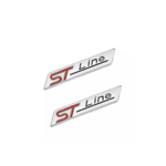 2 x Ford St Line Emblem Fiesta Focus St Silver Chrome Metal Pläterad Dekal Emblem