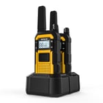 Retevis RB648 Talkie Walkie, Imperméable Radio Bidirectionnelle IP67, Anti-Chute, Anti-poussière, Triple Preuve Avancée, Double PTT, 2000mAh, Talkies-Walkies pour Extérieur (2 Pièces, Jaune)