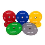 Viktpaket 150kg Bumper Plates i Färg Pro - Recoil