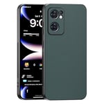 TAUYN Coque pour Oppo Find X5 Lite/Reno 7 5G, Ultra-Fin Premium PU Cuir Back et Monture en Silicone Souple Etui, Antichoc, Anti-Rayures Bumper Housse. - Vert