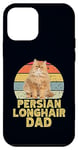 Coque pour iPhone 12 mini Persian Long Hair Cat Dad Retro Vintage Style Cool Cats Lover