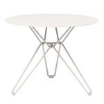 Massproductions - Tio Table 75 cm White (RAL 9003) - Matbord utomhus - Chris Martin - Vit - Metall