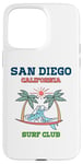 Coque pour iPhone 15 Pro Max Club de surf rétro de San Diego en Californie