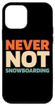 Coque pour iPhone 12 mini Retro Snowboarder Hiver Alpin - À Neige Vintage Snowboard