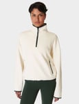 Mallow Half Zip Pullover - Studio White/Trek Green - XS