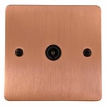 G&H FRG35B Flat Plate Rose Gold 1 Gang TV Coax Socket Point