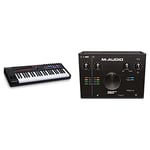 M-Audio Oxygen Pro 49 – 49 Key USB MIDI Keyboard Controller With Beat Pads & AIR 192|4-2-In/2-Out USB Audio Interface with Recording Software, Studio-Grade FX & Virtual Instruments