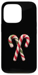 Coque pour iPhone 13 Pro Canne à sucre de Noël classique festive, motif bonbon