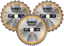 Set de 3 lames de scie circulaire stationnaire - disque tranchant 40 dents - outillage résistant aux clous et durable - DT1963-QZ