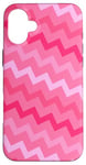 Coque pour iPhone 16 Plus Pink Zigzag Warm Modern Lines Stripes Waves Feminine Pattern