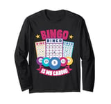 Funny Bingo Player Quote Game Night Bingo Is My Cardio Long Sleeve T-Shirt