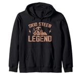 Never Underestimate An Old Man With A Skid Steer Zip Hoodie