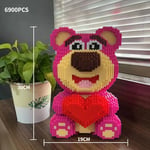 30CM Extra Large Strawberry Bear Block Assembly Toy Small Particle Lotso Girl St