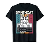 Synth Cat Modular Synthesizer Keyboard Waveform T-Shirt