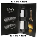 10 x Dior J'adore Eau De Parfum Infinissime EDP Travel Spray (10 x 1ml) 10ml