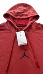 Jordan Fleece Hoodie Mens Dri-Fit Air Jumpman Gym RED Top Size XXL