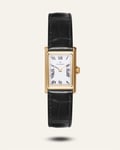 Mockberg Timeless Black Leather Gold Watch MB0245