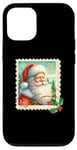 Coque pour iPhone 13 Pro Tampon de Noël vintage Motif Père Noël