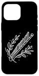 Coque pour iPhone 16 Pro Max Pan Flûtes Line Art For Musiciens Pan Flûte