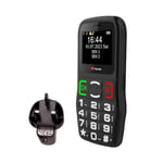 TTfone TT220 Big Button Mobile Phone for the Elderly with Emergency Assistance button, talking keys, long battery life, torch, Bluetooth, Simple easy to use (with Mains Charger)